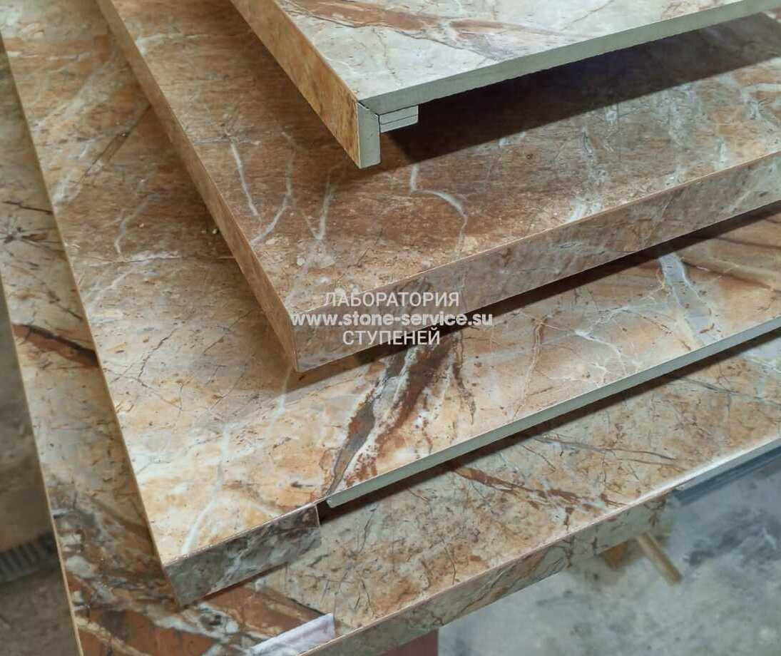 ступени с капиносом и подоконники из керамогранита