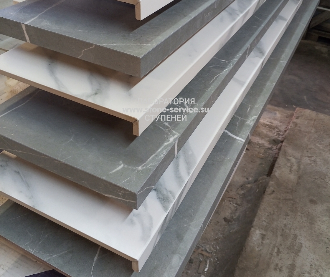 ступени с капиносом и подоконники из керамогранита