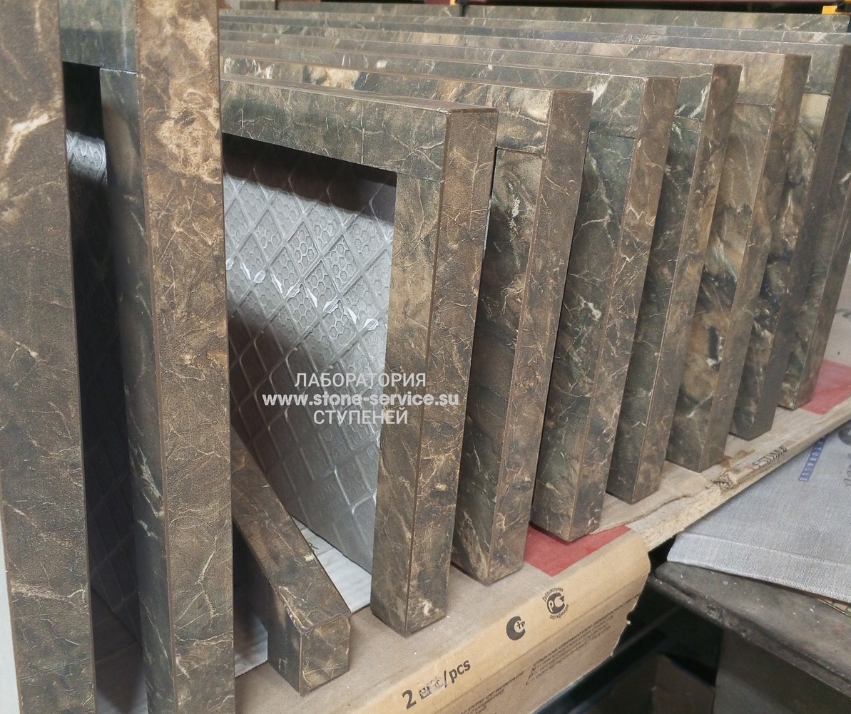 ступени с капиносом и подоконники из керамогранита